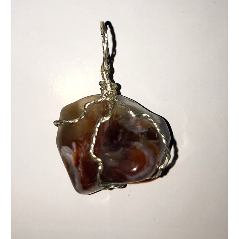 Tigers eye wrapped necklace